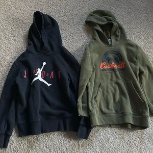 Boys hoodies Jordan and Carhartt size small 7
